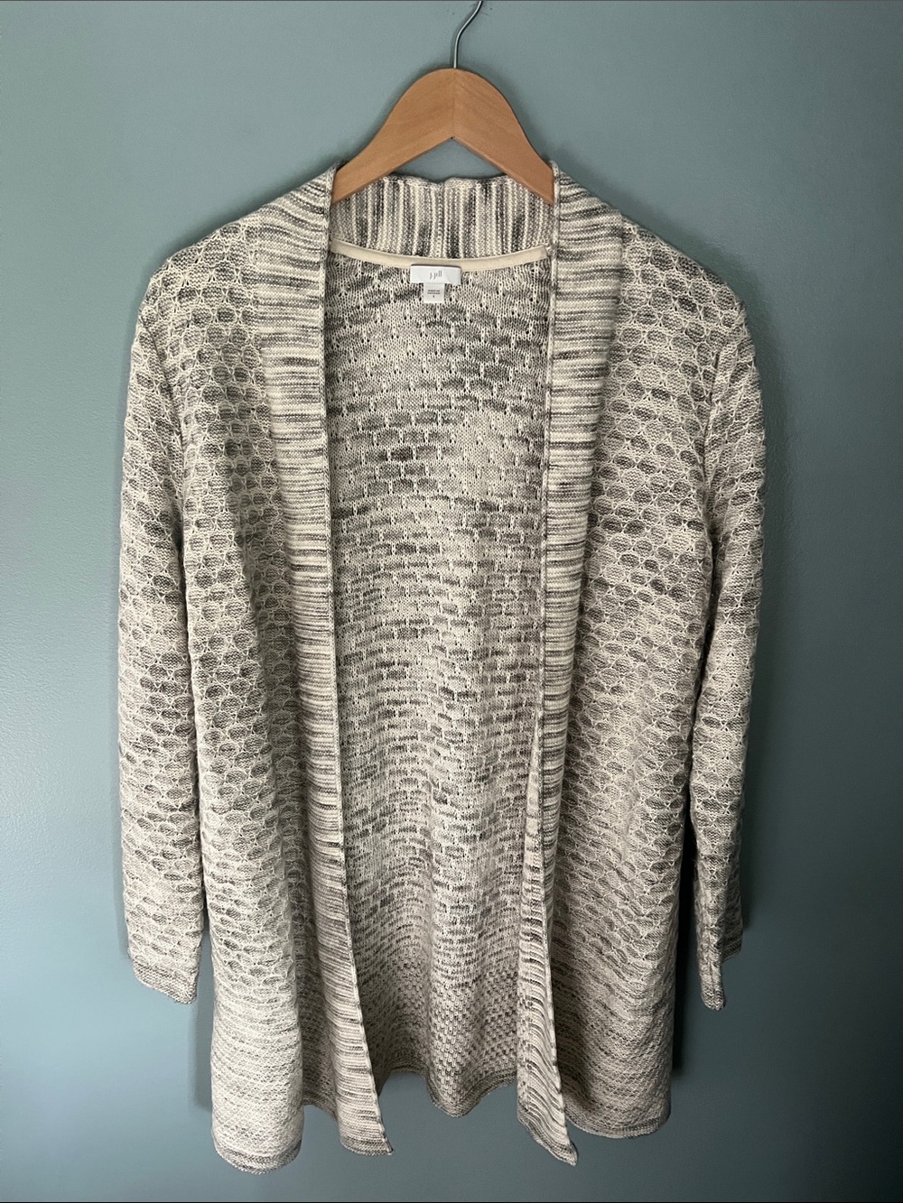 J Jill Striped Textured Cardigan